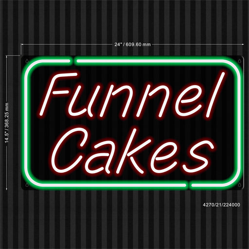 Funnel Cakes Ultra-Bright LED Sign with Remote (Neon-Style, LED Technology) - Way Up Gifts
