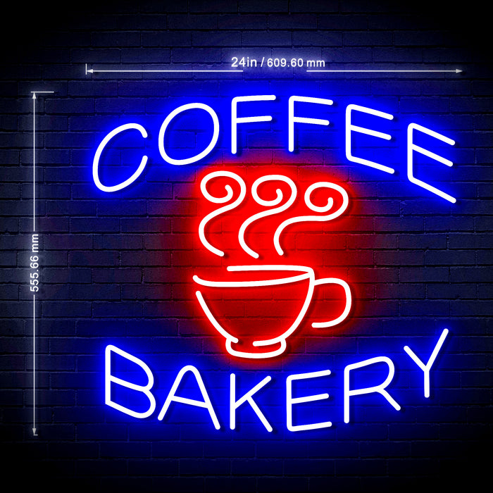 24" Coffee Bakery Shop Ultra-Bright LED Neon Sign - Way Up Gifts