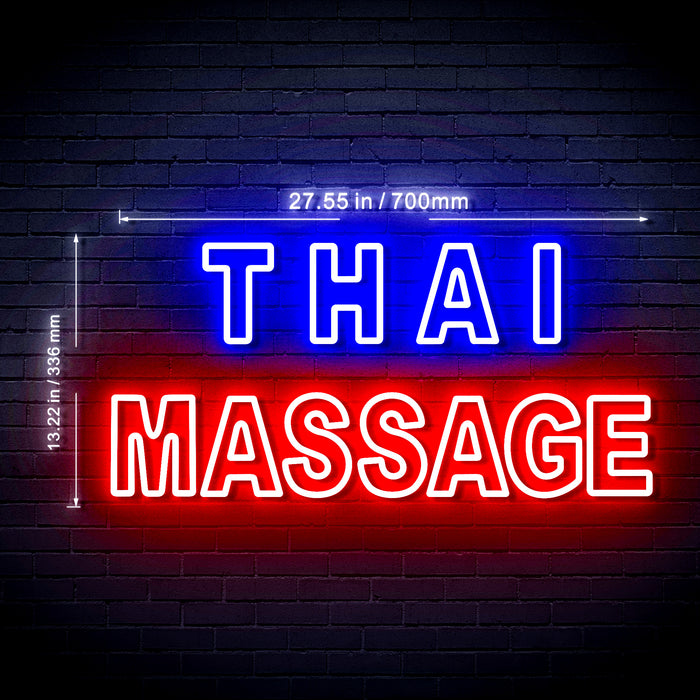 Thai Massage Ultra-Bright LED Neon Sign w/ Remote - Way Up Gifts