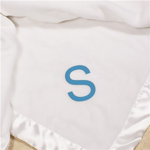 White Baby Blanket - Soft Custom Infant Blanket for Newborns - Way Up Gifts