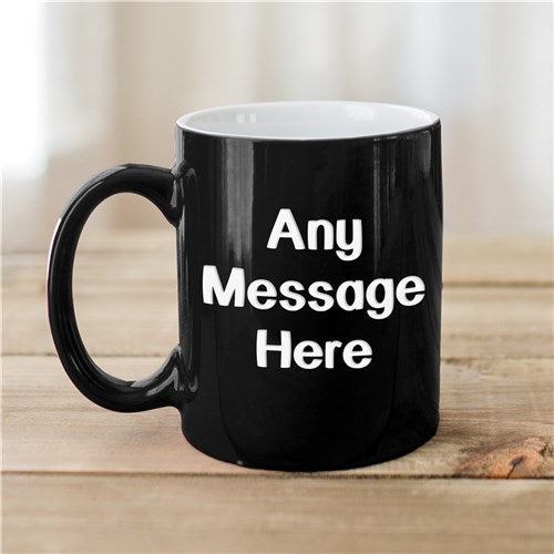 Engraved Any Message Two-Tone Mug - Personalized Mug with Custom Message - Way Up Gifts