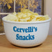 Personalized Popcorn Bowl - Custom Text Large White Snack Bowl - Way Up Gifts