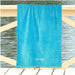Block Font Custom Name Embroidered Beach Towel - Way Up Gifts