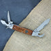 Custom Engraved Dark Wood Pocket Knife - Groomsmen Gift - Way Up Gifts