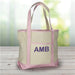 Canvas Tote Bag with Three Initials - Personalized Gift - Way Up Gifts