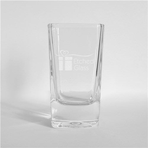 Square Shot Glass - Personalized with Any Message in Block Font