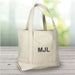 Canvas Tote Bag with Three Initials - Personalized Gift - Way Up Gifts