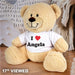 "I Love You" Teddy Bear with Custom T-Shirt - Personalized Gift for Loved One - Way Up Gifts