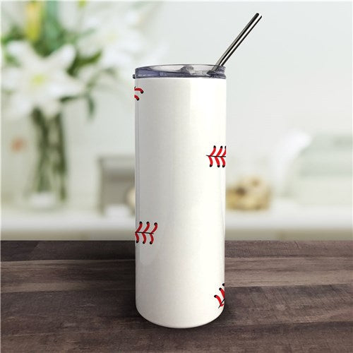 Custom Baseball Mom Tumbler - Personalized with Straw and Lid