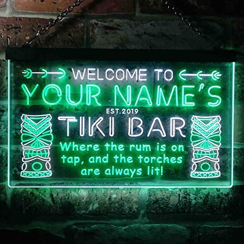 Custom Tiki Bar LED Neon Light Sign - Way Up Gifts