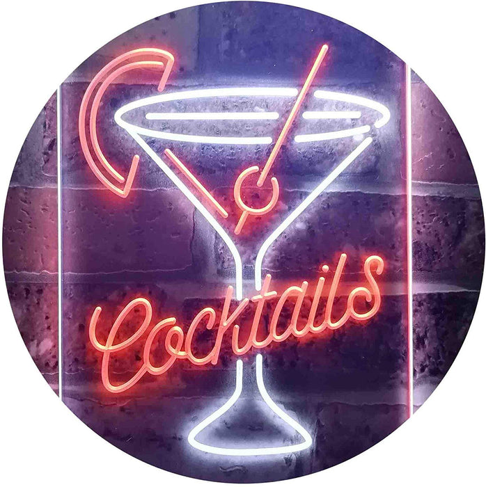 Cocktails Glass Bar Display LED Neon Light Sign - Way Up Gifts
