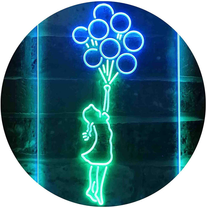 Balloon Girl Kids Room Decor LED Neon Light Sign - Way Up Gifts
