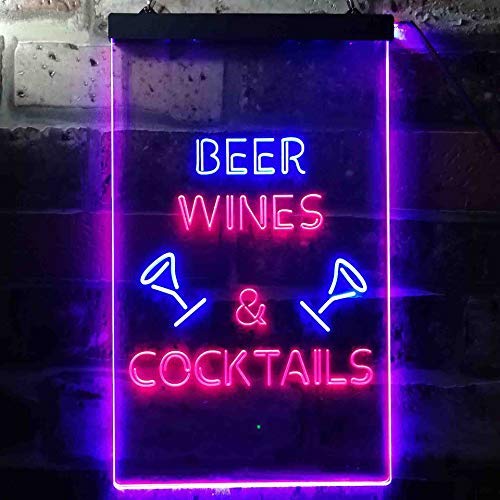 Beer Wine Cocktails LED Neon Light Sign - Way Up Gifts