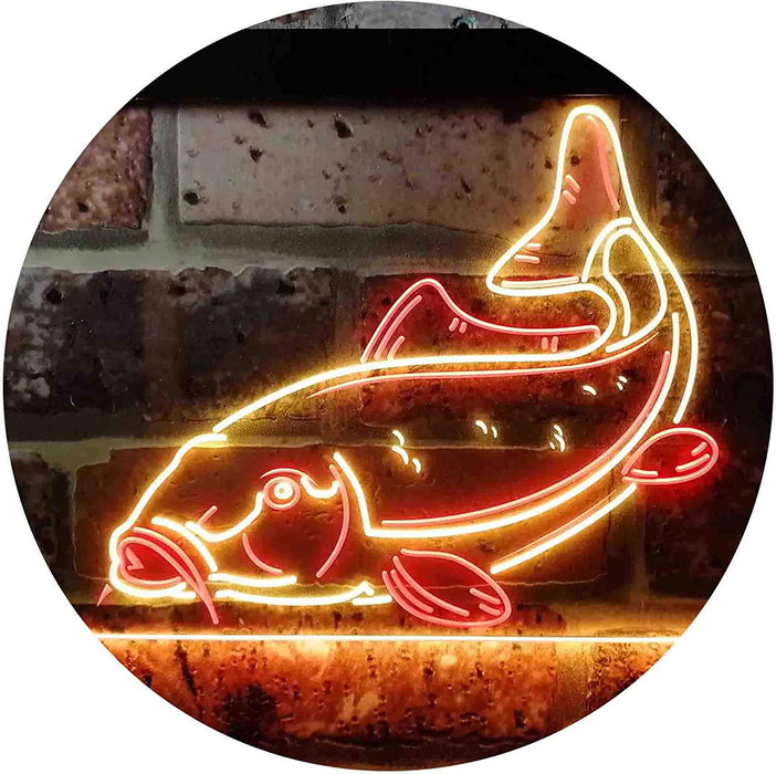 Bass Fish Cabin Decor Fishing Bait Store LED Neon Light Sign