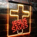 Christian Cross Jesus Saves LED Neon Light Sign - Way Up Gifts