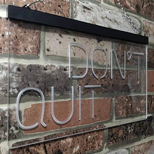 Don't Quit Do It Positive Quote Wall Decor LED Neon Light Sign - Way Up Gifts