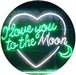 I Love You to The Moon LED Neon Light Sign - Way Up Gifts