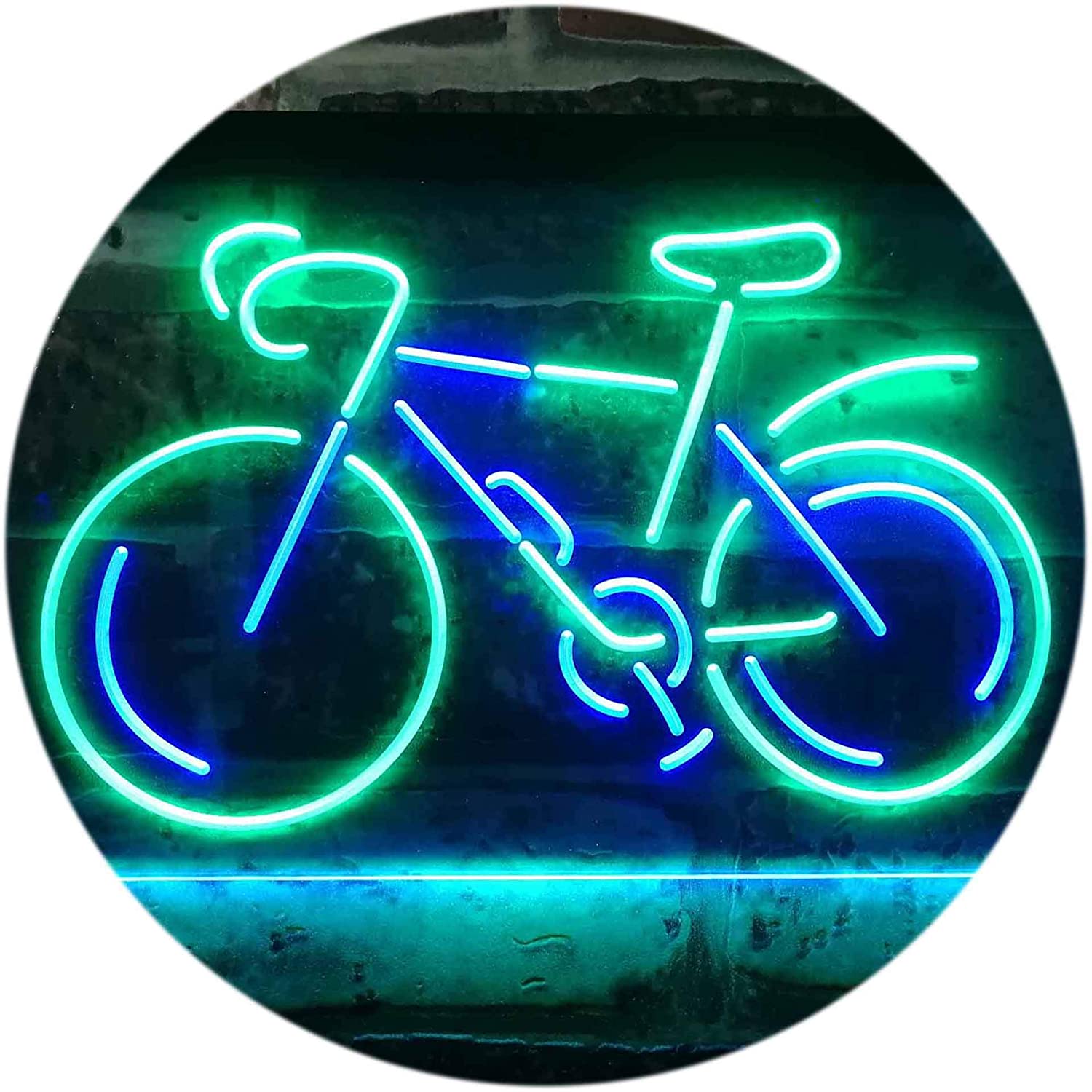 Neon blue online bike