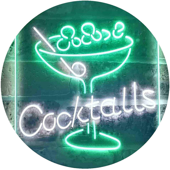 Cocktails Bar Glass LED Neon Light Sign - Way Up Gifts