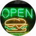 Hamburgers Burgers Open LED Neon Light Sign - Way Up Gifts