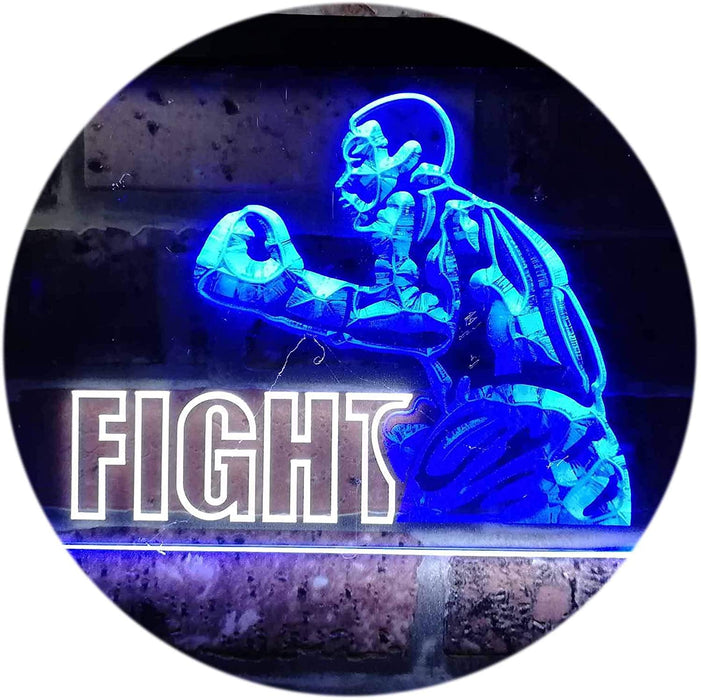 Fitness Gym Boxer Fight Boxing Man Cave LED Neon Light Sign - Way Up Gifts