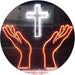 Christianity Hands Cross LED Neon Light Sign - Way Up Gifts