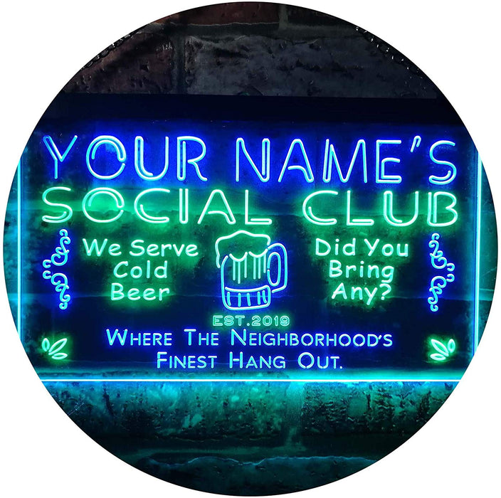 Custom Social Club LED Neon Light Sign - Way Up Gifts