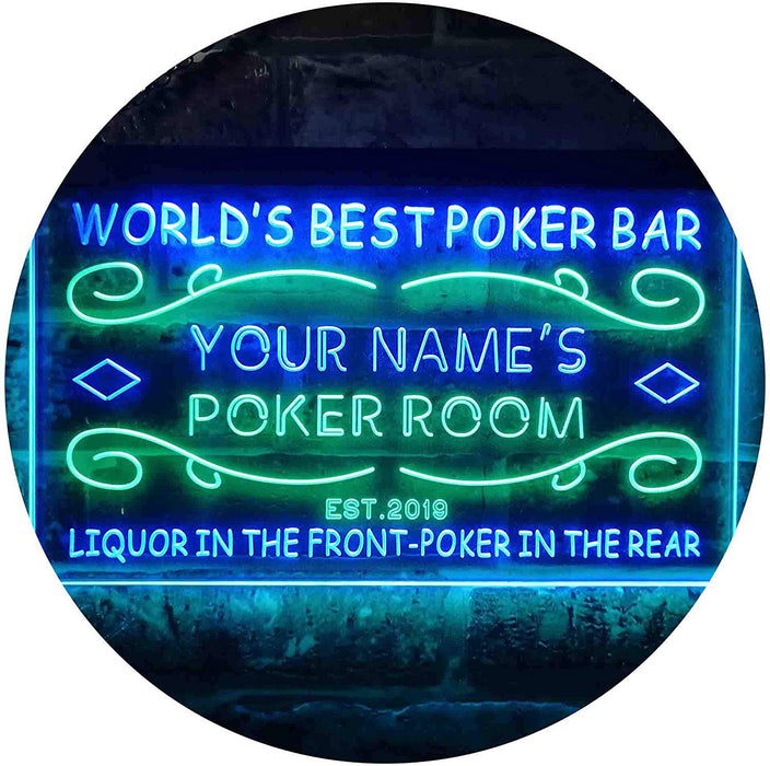 Custom Poker Room Bar LED Neon Light Sign - Way Up Gifts