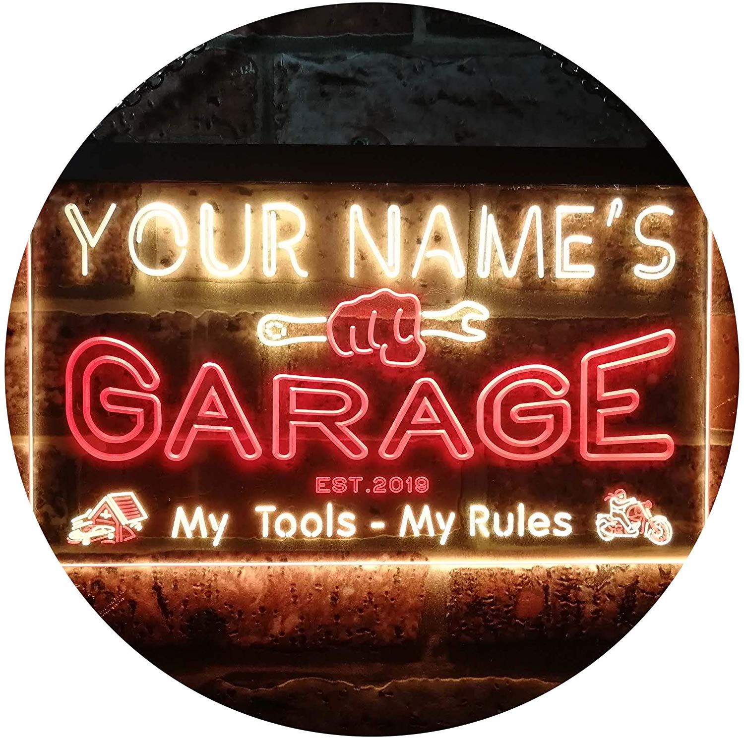 Garage Neon Sign Wrench Led Light - PageNeon