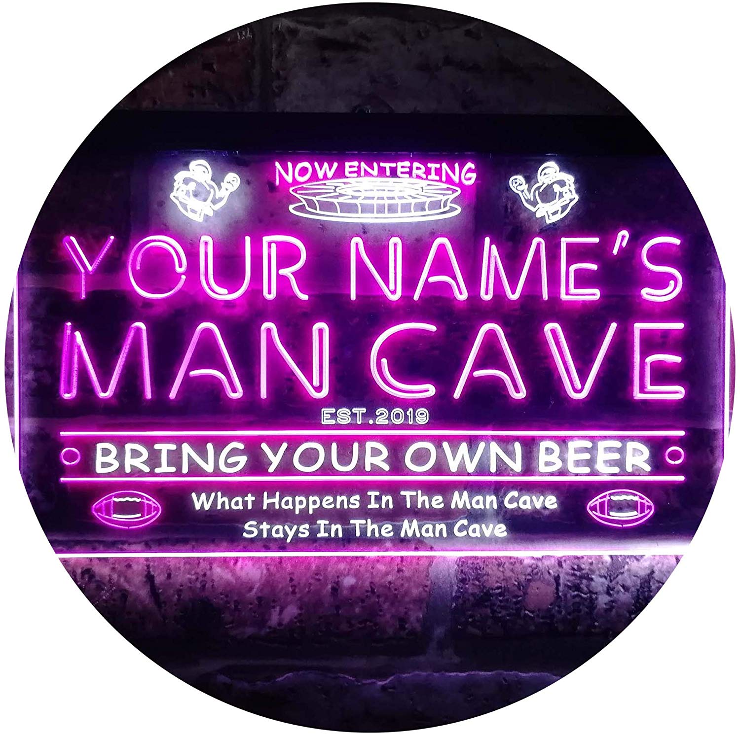 Custom Sports Football Theme Man Cave LED Neon Light Sign - Way Up Gifts