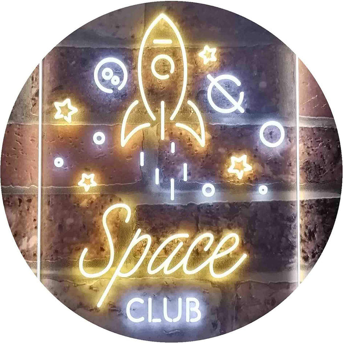 Rocket Space Club Kids Room Decor LED Neon Light Sign - Way Up Gifts