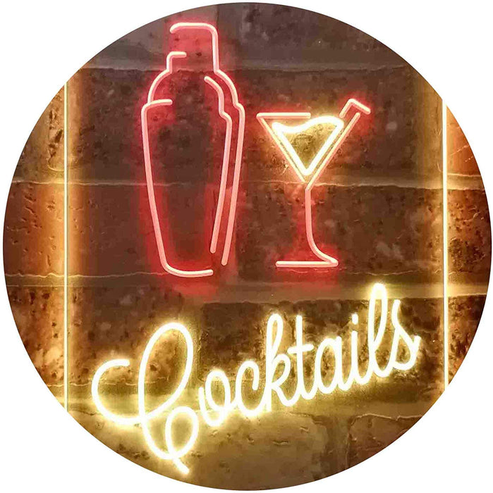 Cocktail Shaker Drinks Cocktails LED Neon Light Sign - Way Up Gifts