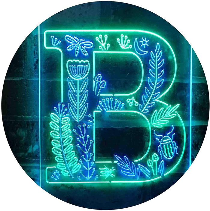 Family Name Letter B Monogram Initial LED Neon Light Sign - Way Up Gifts