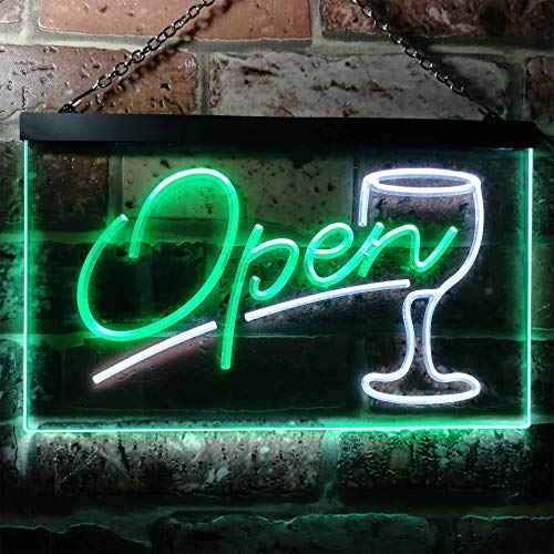 Open Wine Bar LED Neon Light Sign - Way Up Gifts