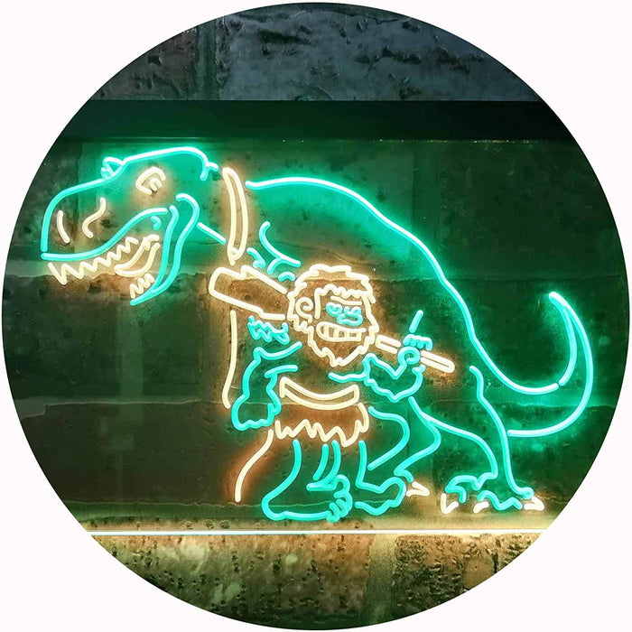 Caveman Dinosaur LED Neon Light Sign - Way Up Gifts