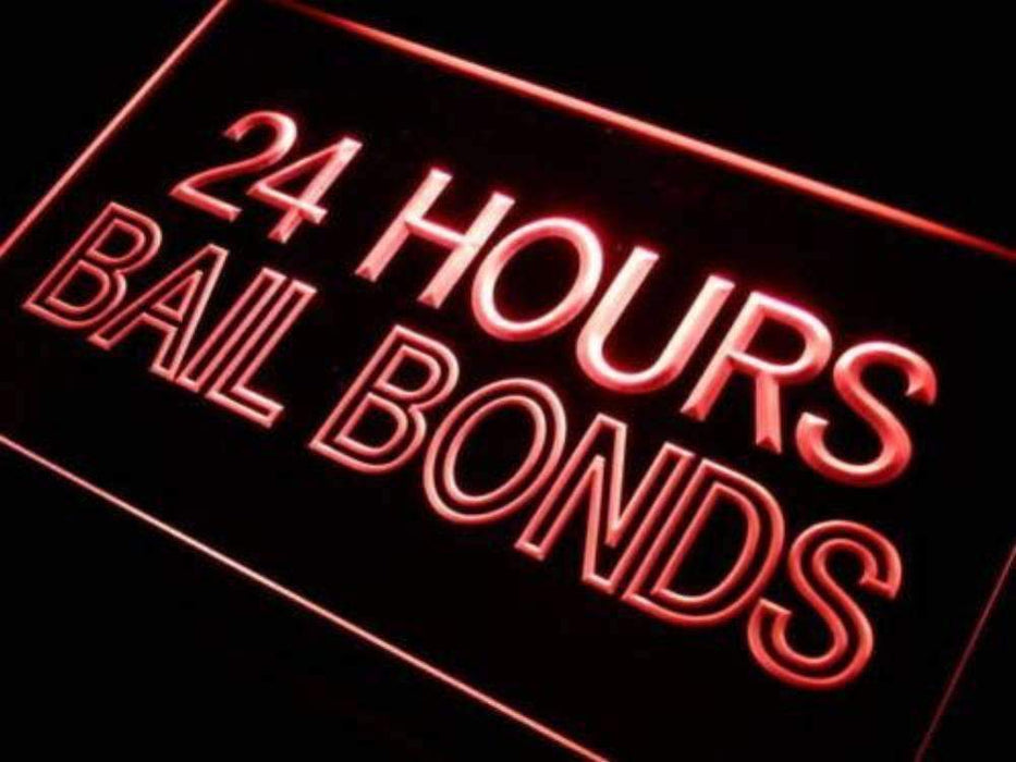 Buy 24 Hours Bail Bonds LED Neon Light Sign — Way Up Gifts