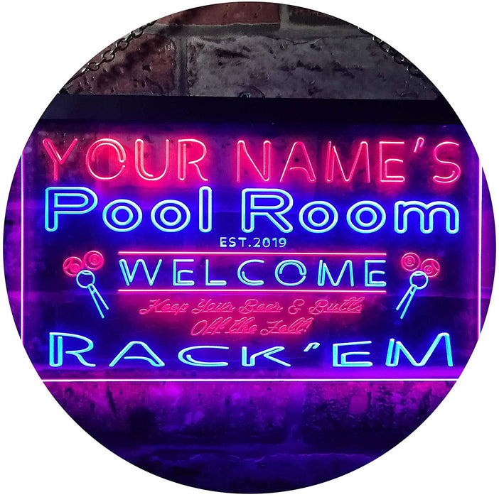 Custom Billiards Pool Room LED Neon Light Sign - Way Up Gifts