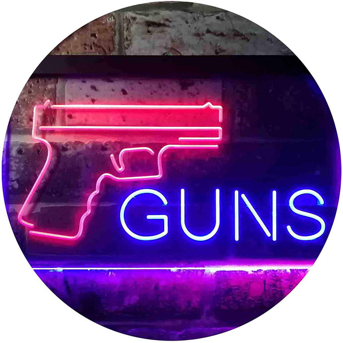 Gun Shop Guns LED Neon Light Sign - Way Up Gifts