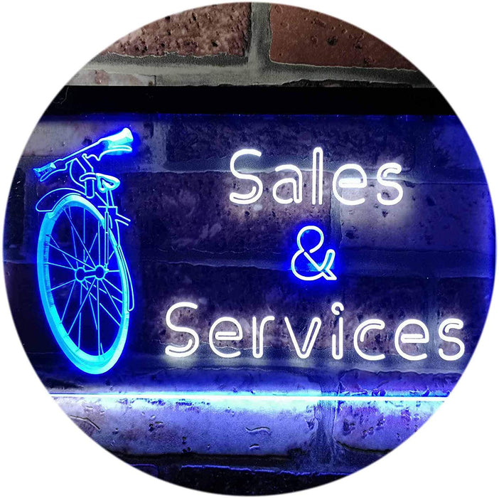 Bicycle Bike Sales Repairs Services LED Neon Light Sign - Way Up Gifts