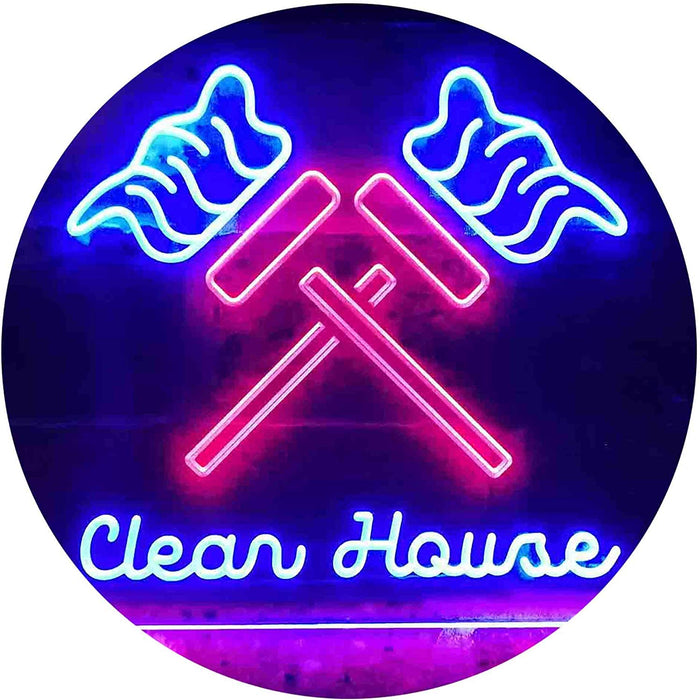 Clean House Maid Services LED Neon Light Sign - Way Up Gifts