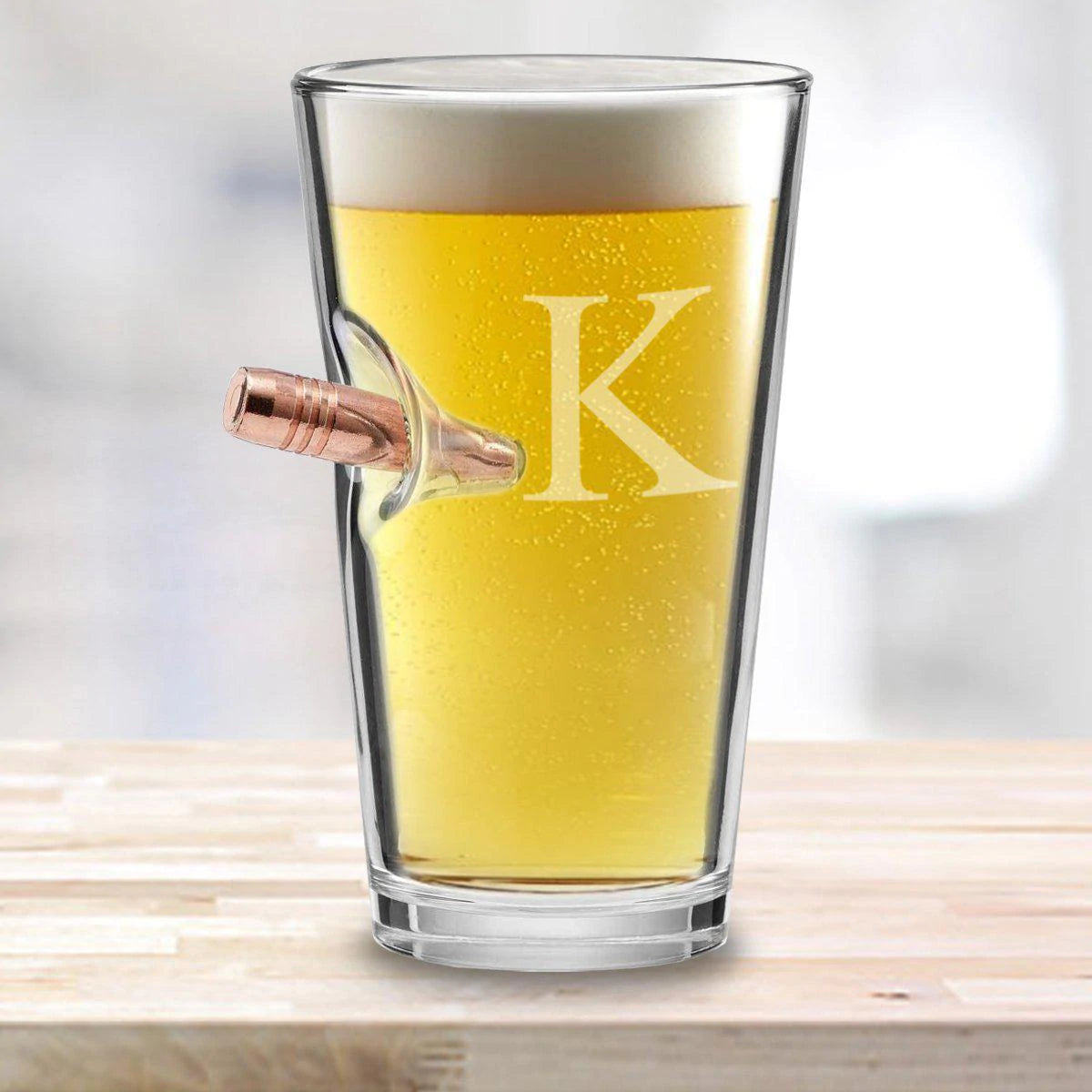 Personalized Bullet Pint Glass - 16oz (Made in USA) - Way Up Gifts