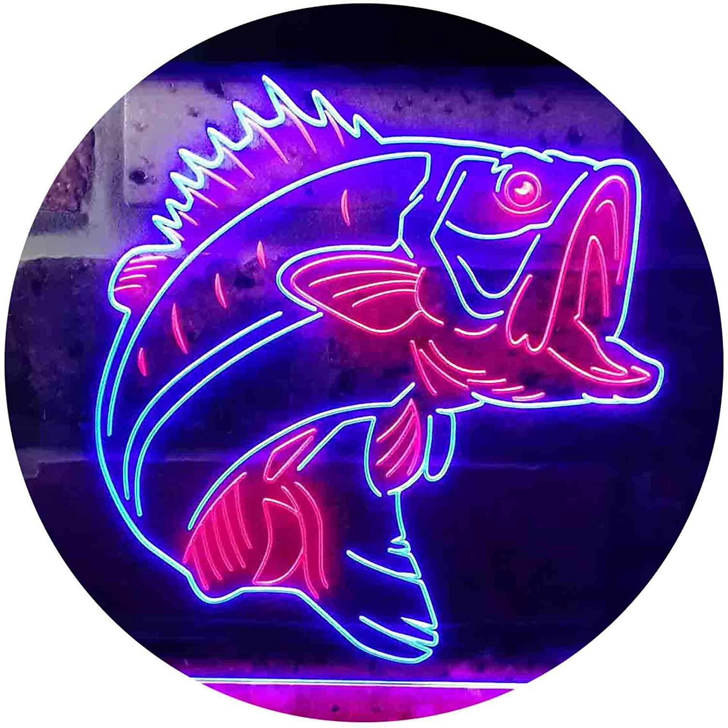 Neon Fish Sign Decoration