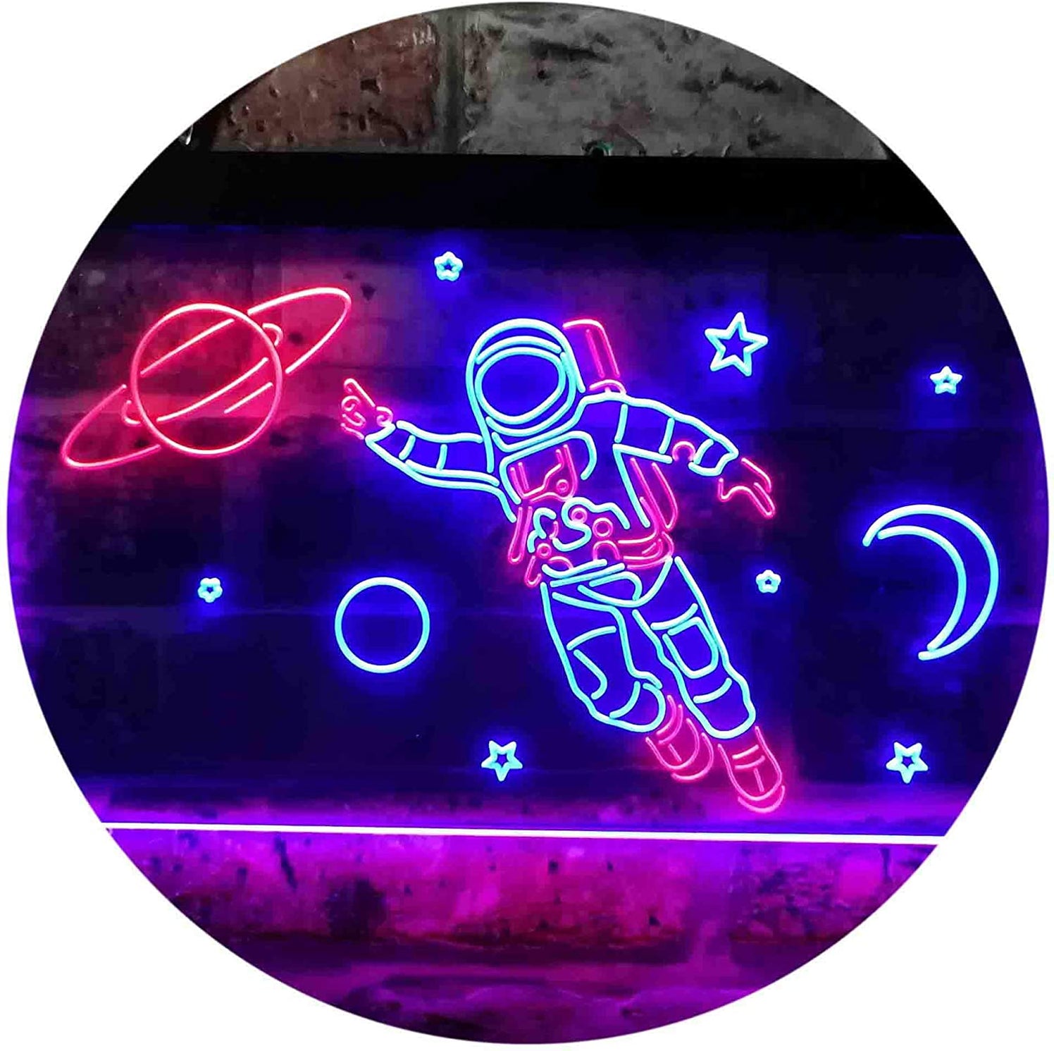 Buy Astronaut Planets Stars Space Moon LED Neon Light Sign — Way Up Gifts