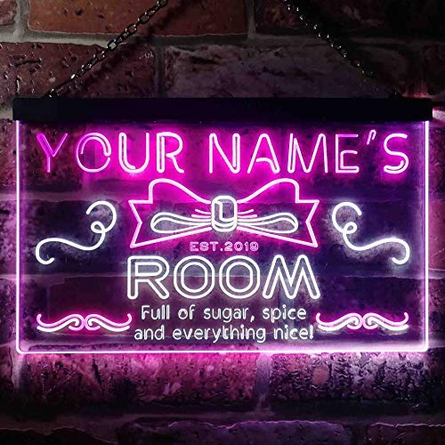 Custom Sugar Spice Everything Nice Girl Room Decor LED Neon Light Sign - Way Up Gifts