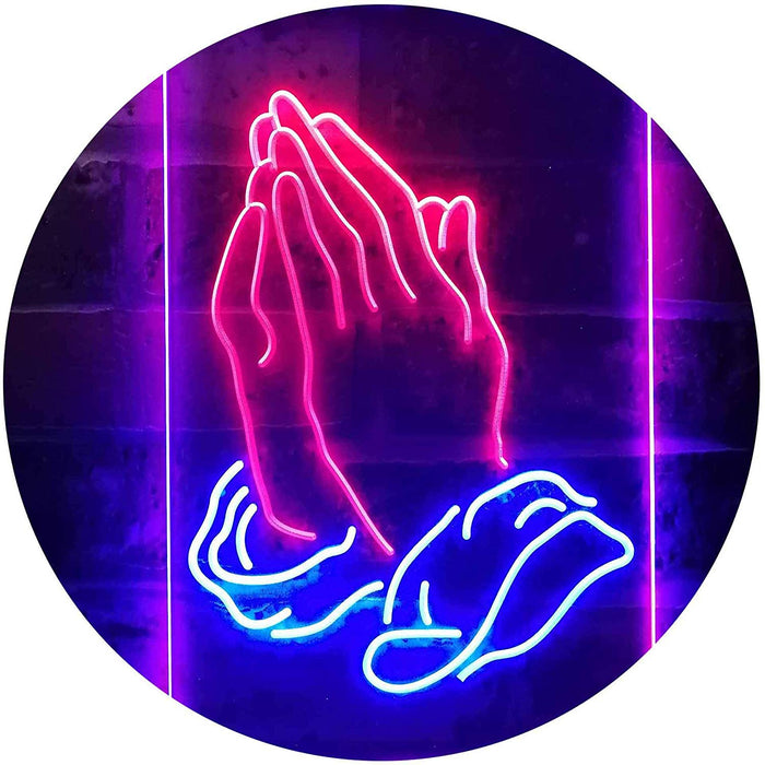 Religious Hands Praying LED Neon Light Sign - Way Up Gifts