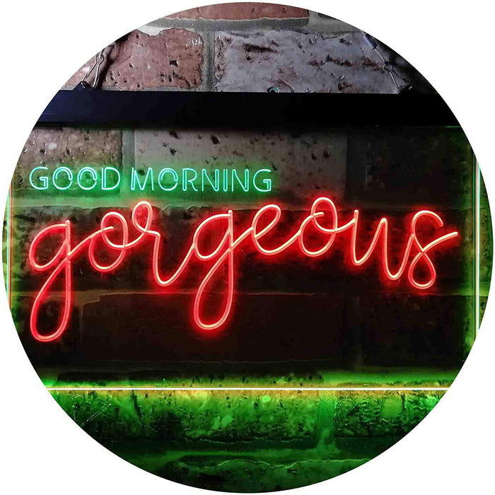 Girlfriend Gift Good Morning Gorgeous LED Neon Light Sign - Way Up Gifts