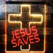 Christian Cross Jesus Saves LED Neon Light Sign - Way Up Gifts