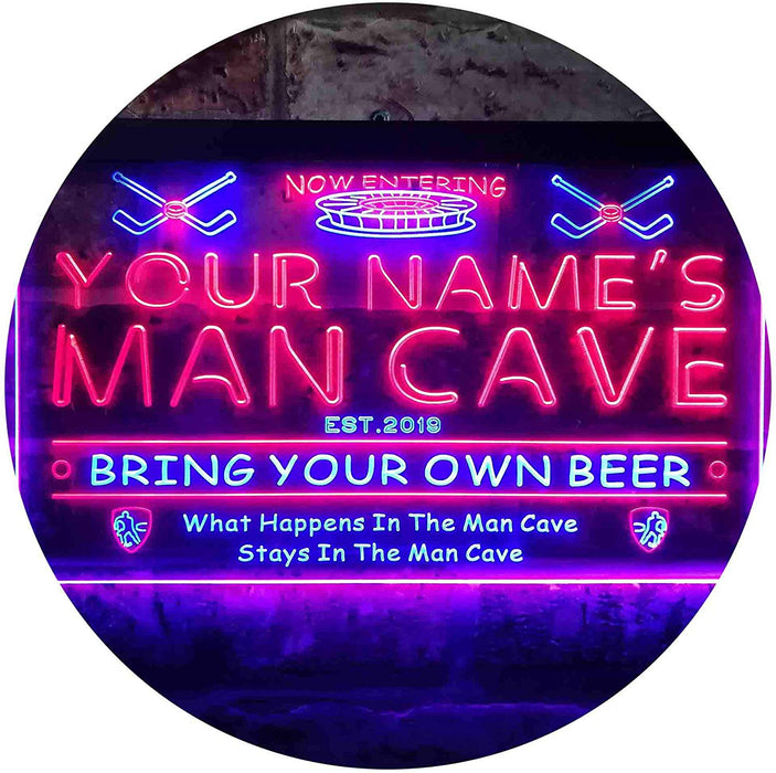 Custom Sports Hockey Theme Man Cave LED Neon Light Sign - Way Up Gifts