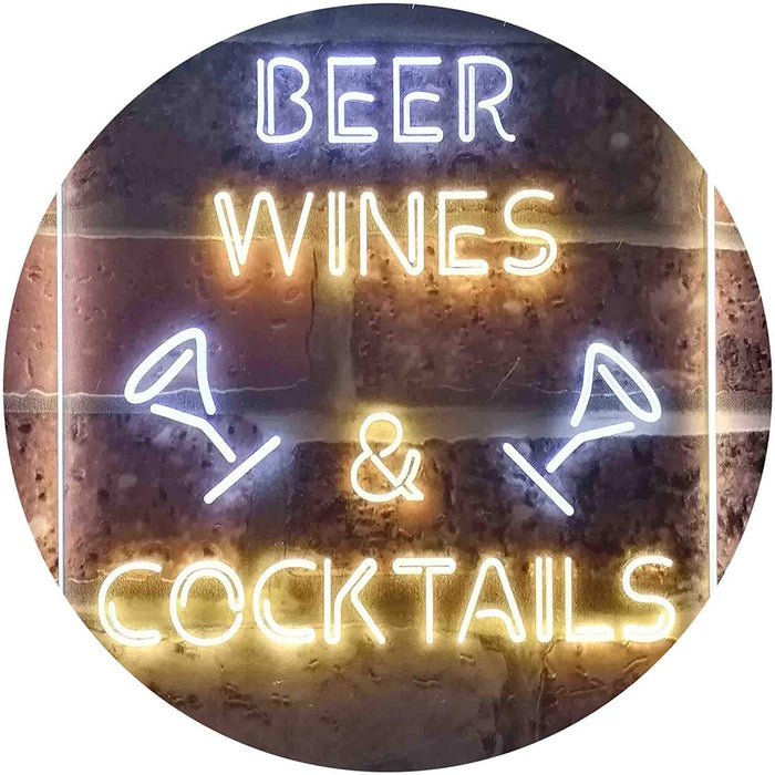 Beer Wine Cocktails LED Neon Light Sign - Way Up Gifts