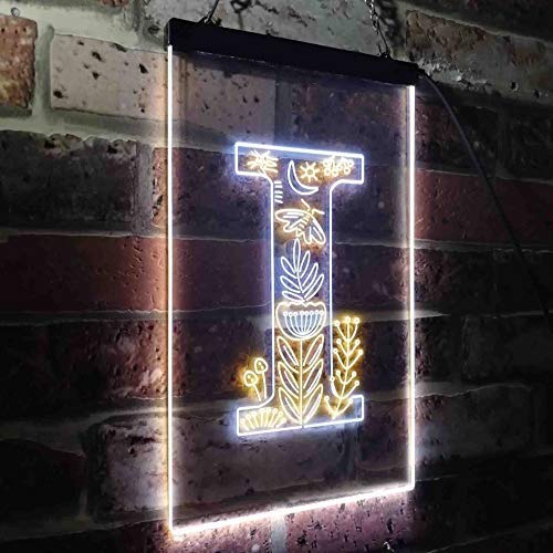 Family Name Letter I Monogram Initial LED Neon Light Sign - Way Up Gifts